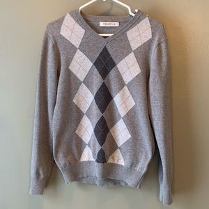 Old Navy Argyle Grey Sweater
